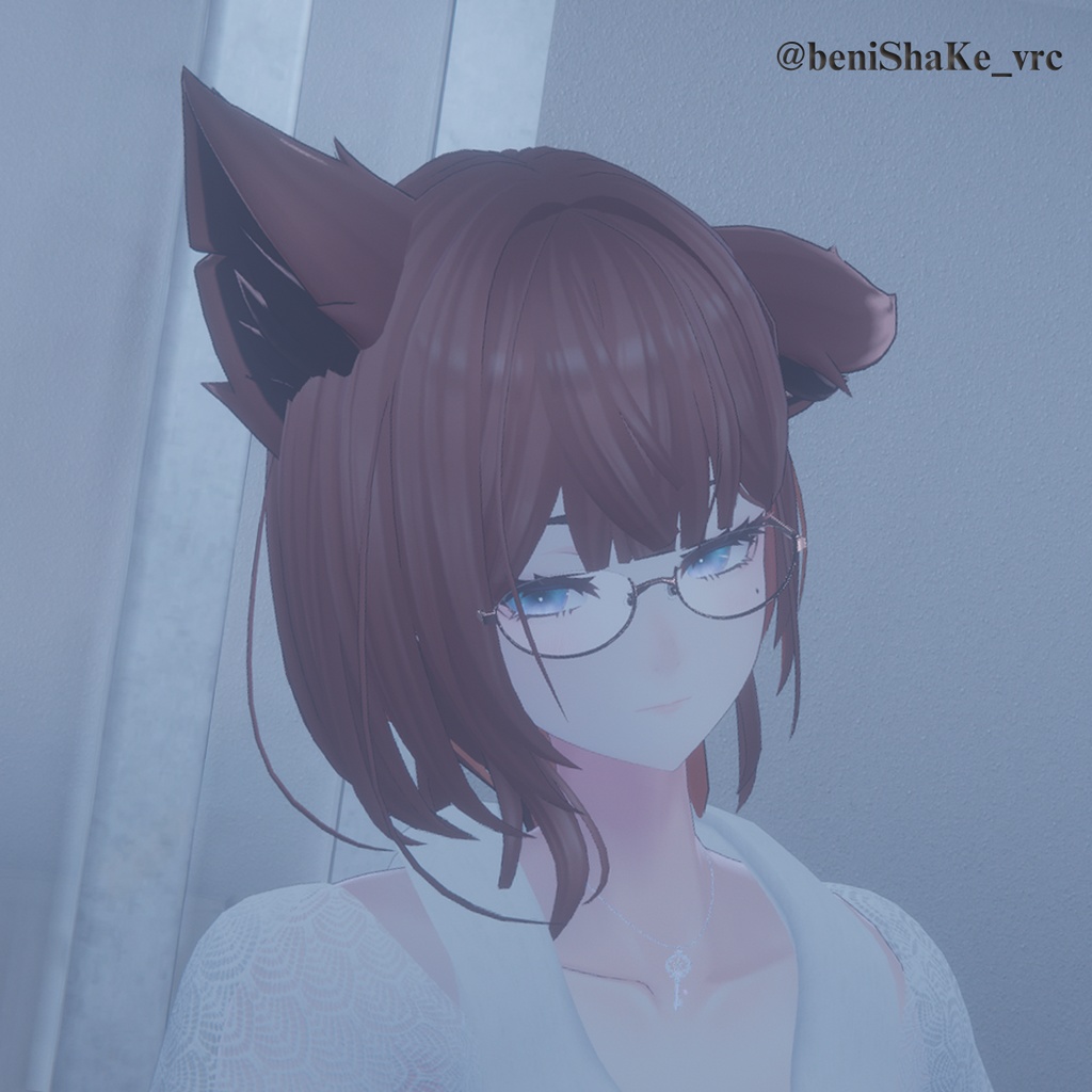 アンダーリム楕円眼鏡-EJINちゃんとお揃い眼鏡01-