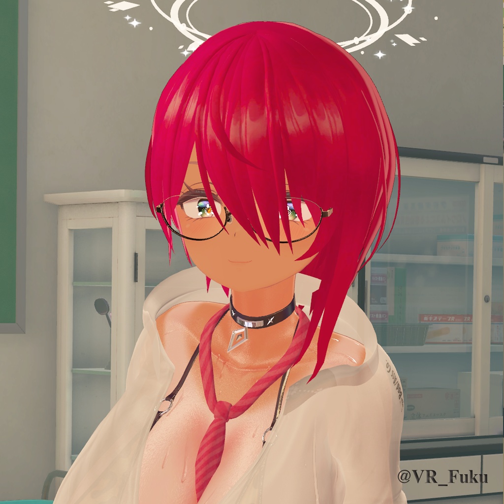 アンダーリム楕円眼鏡-EJINちゃんとお揃い眼鏡01-