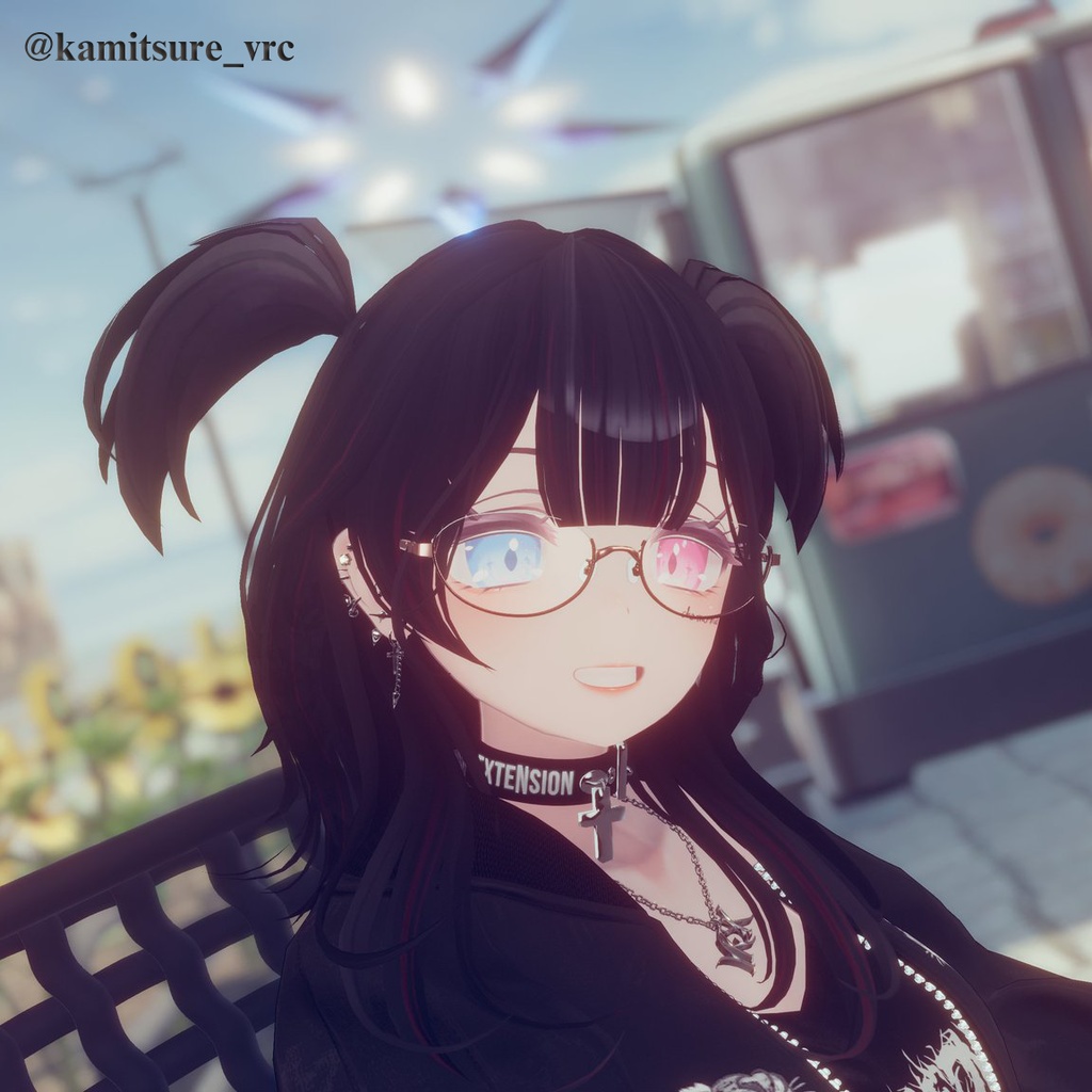 アンダーリム楕円眼鏡-EJINちゃんとお揃い眼鏡01-