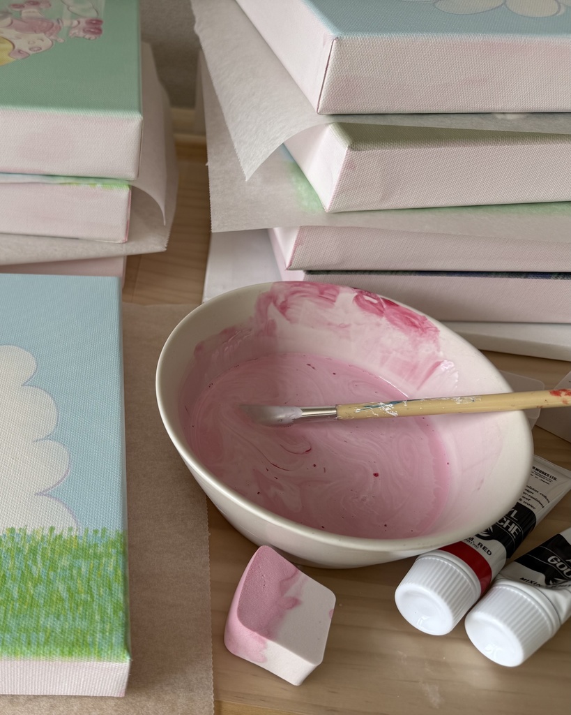 ちゃんアルパカB/キャンバス