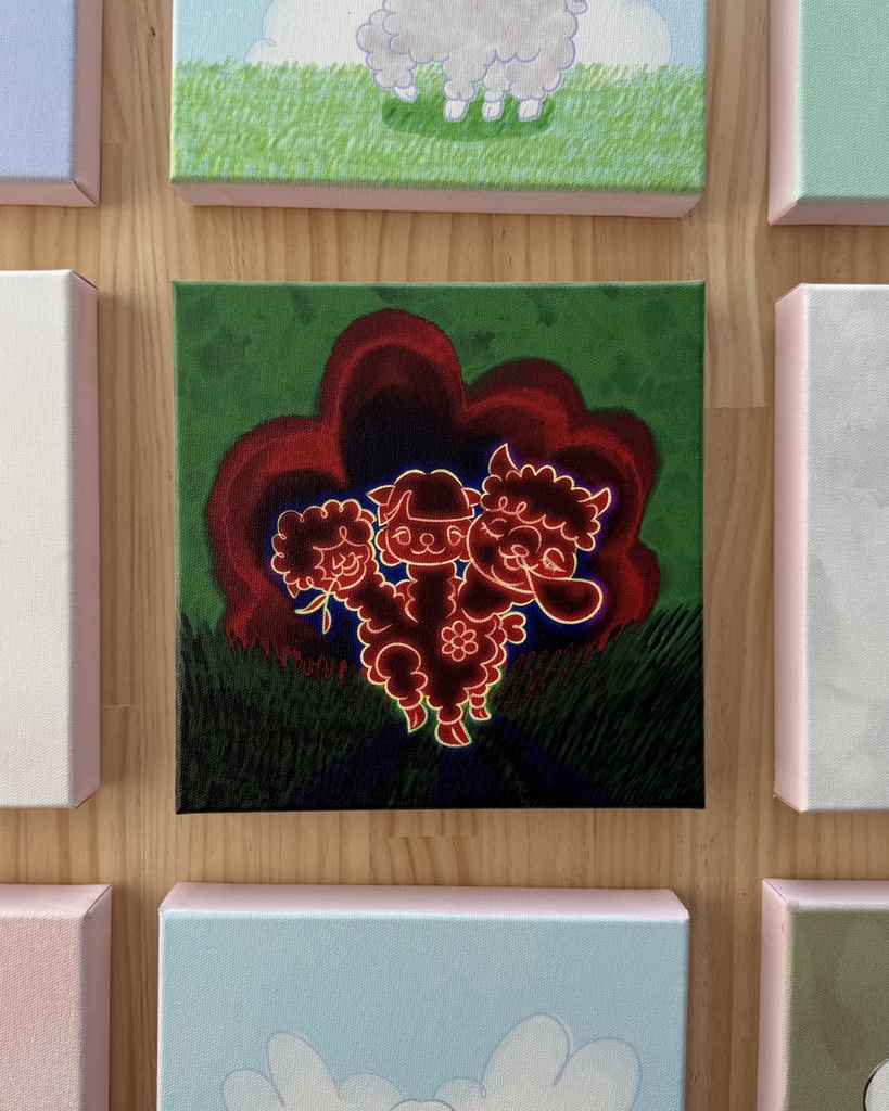 3匹のアルパカ/キャンバス