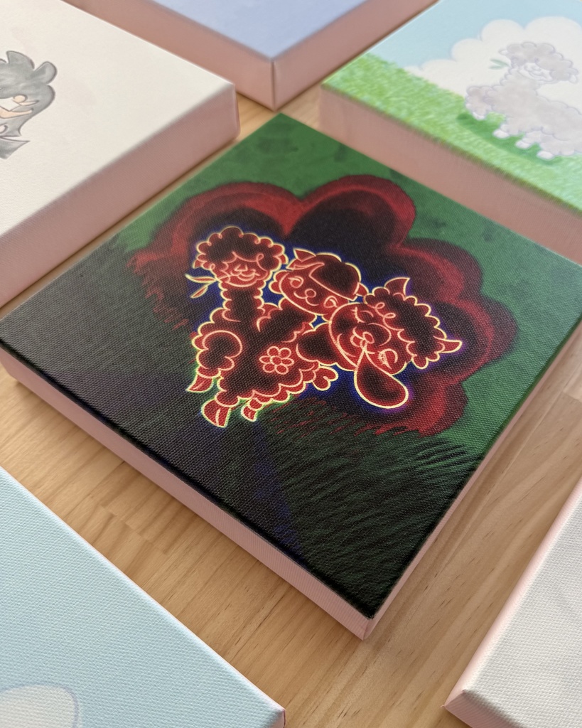 3匹のアルパカ/キャンバス