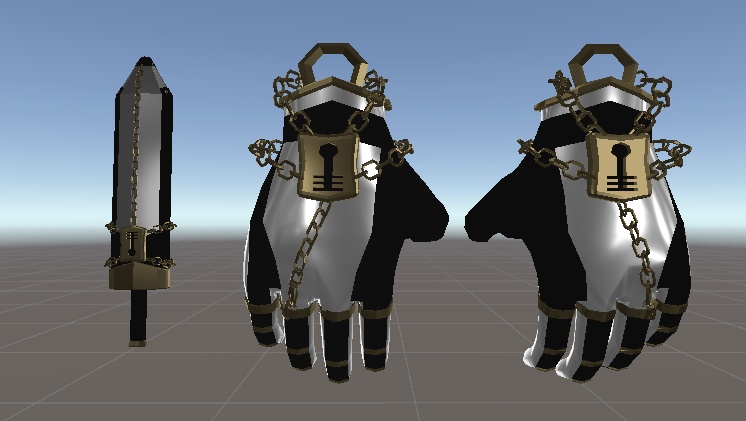 【追従してくる!】ねじれたヤンの手+剣セット(MA対応)