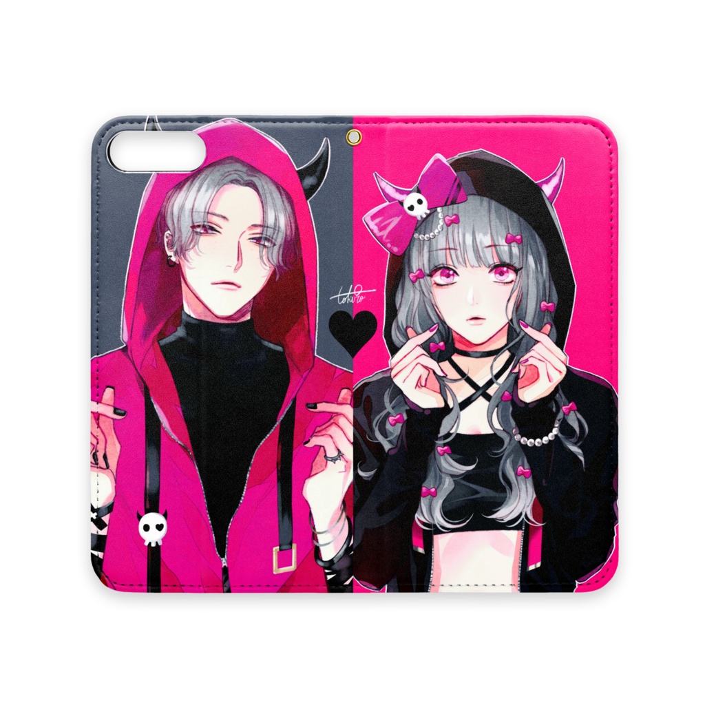 iphoneケース/悪魔パーカー双子