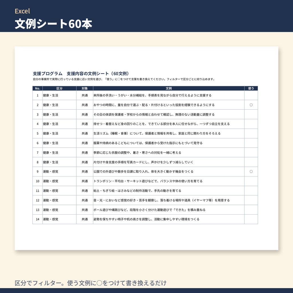 放デイ・児発 支援プログラム 作成・公表テンプレート集|記入見本2種・5領域の文例60本・届出チェックリスト(令和6年度報酬改定対応)