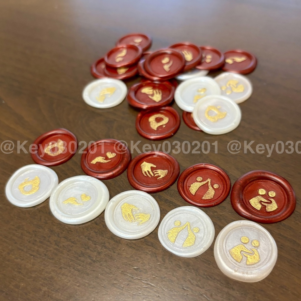 おまけのシーリングスタンプシール(抜き型に同封)