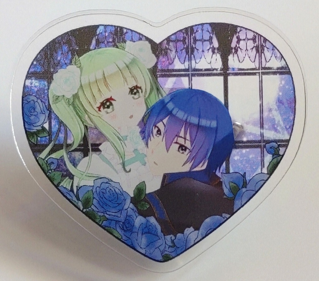 缶バッジハート型アクリルバッジ