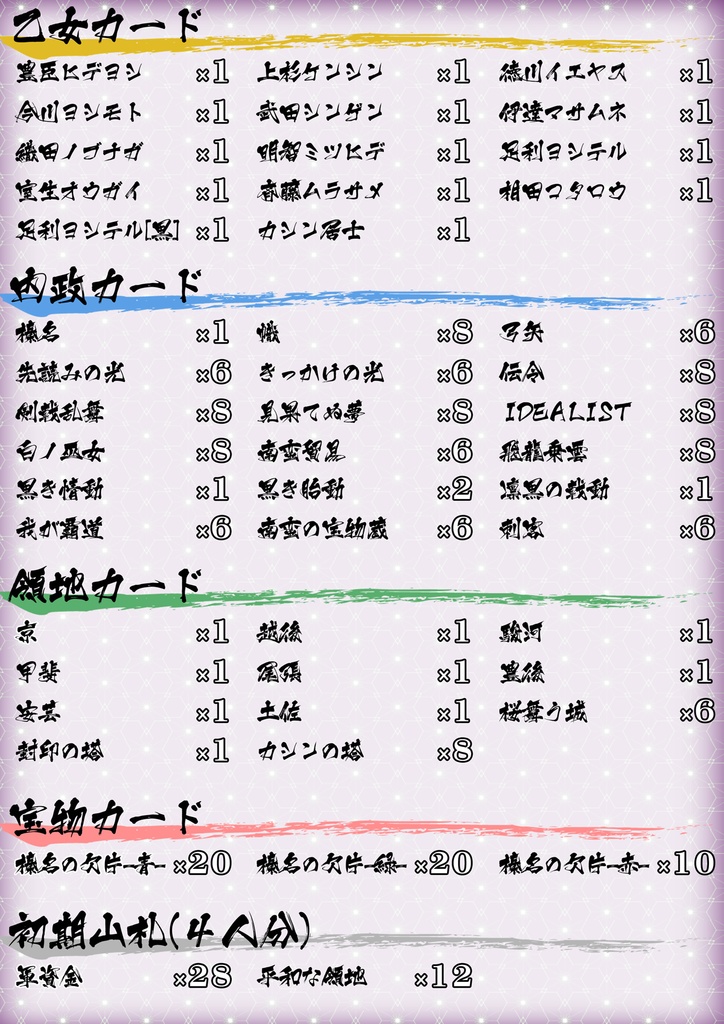 領乱乙女 札 -盤上に舞う麗しき乙女-