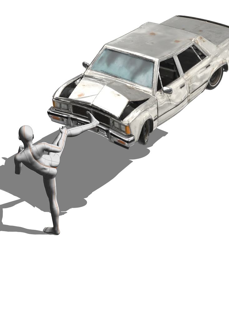 【可動】前後が潰れる車