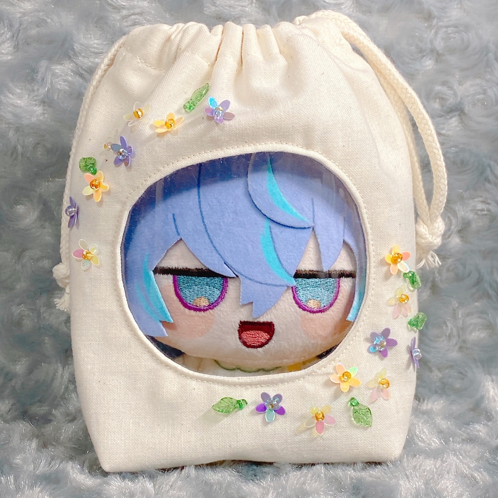 お花のぬい巾着