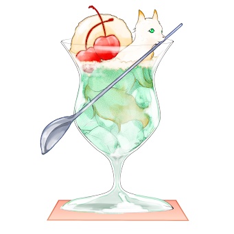 きつねの飲みもの【アクリルキーホルダー】