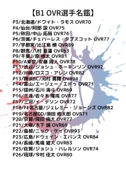 BラジMAGAZINE Ver,4.5 B,leaguer OVR名鑑②