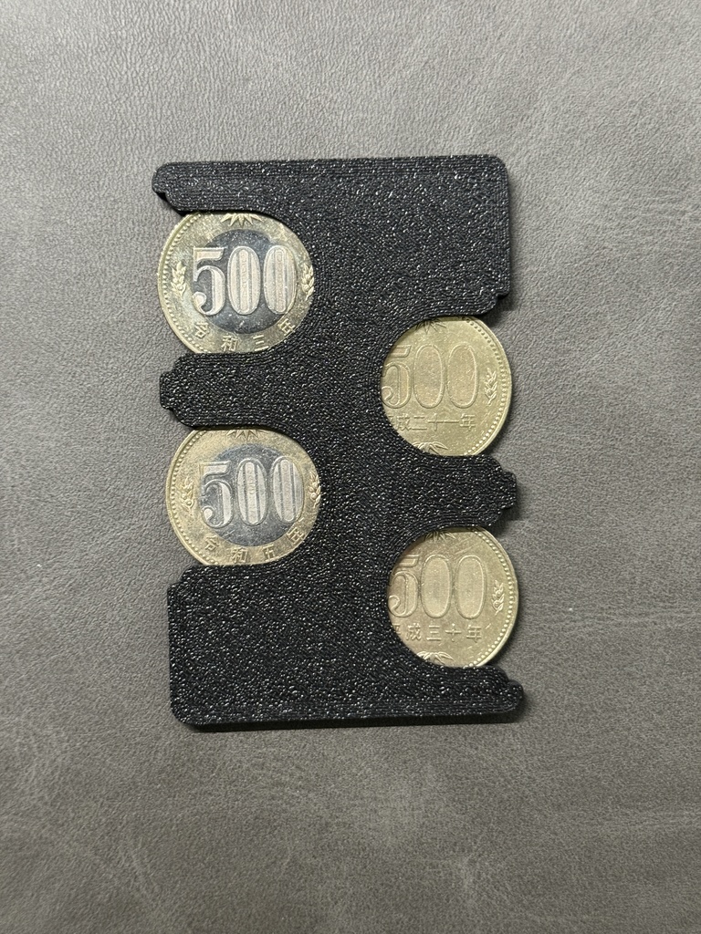 厚み4mm 薄型コインケース 500円玉4枚収納