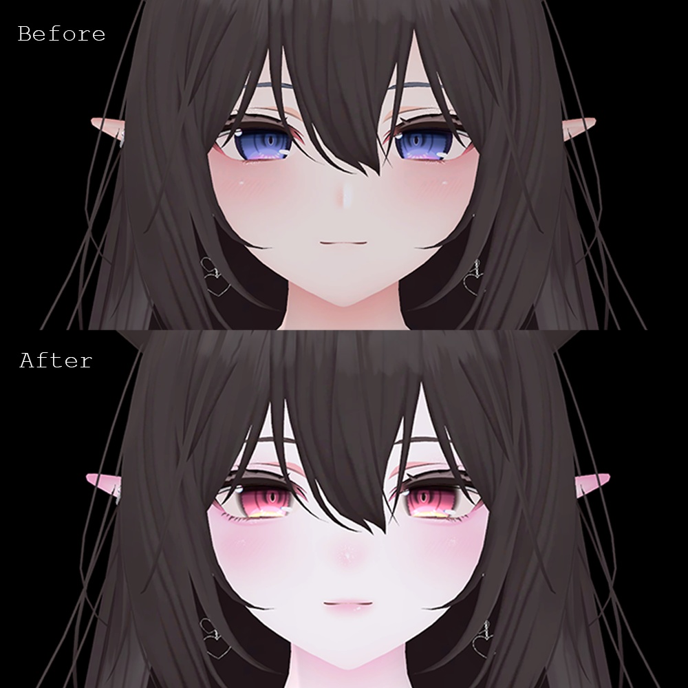 【ウルフェリア専用】Wolferia Dewy Nude Makeup&skin Texture ウルフェリア メイク 肌 テクスチャ