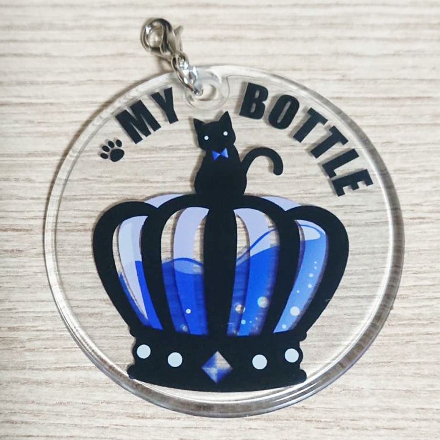 ねこちゃんマイボトルマーカー【青】