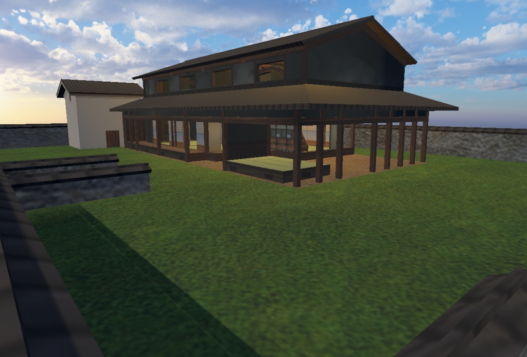 二階建て古民家【3Dモデル、VRC】