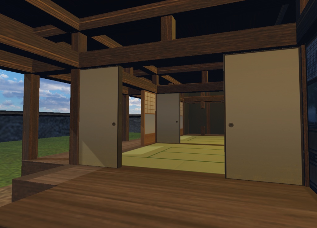 二階建て古民家【3Dモデル、VRC】