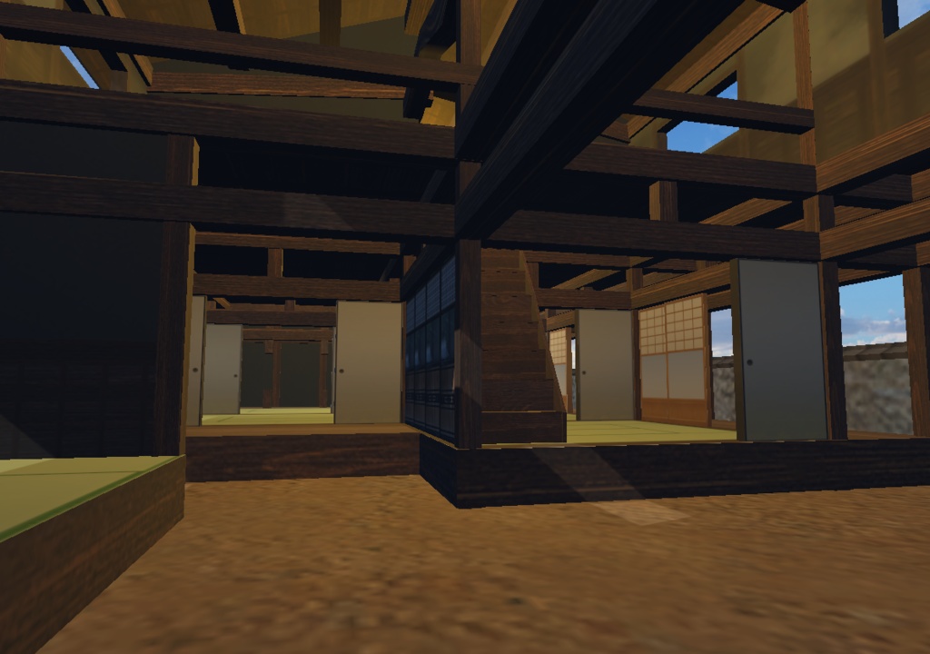 二階建て古民家【3Dモデル、VRC】