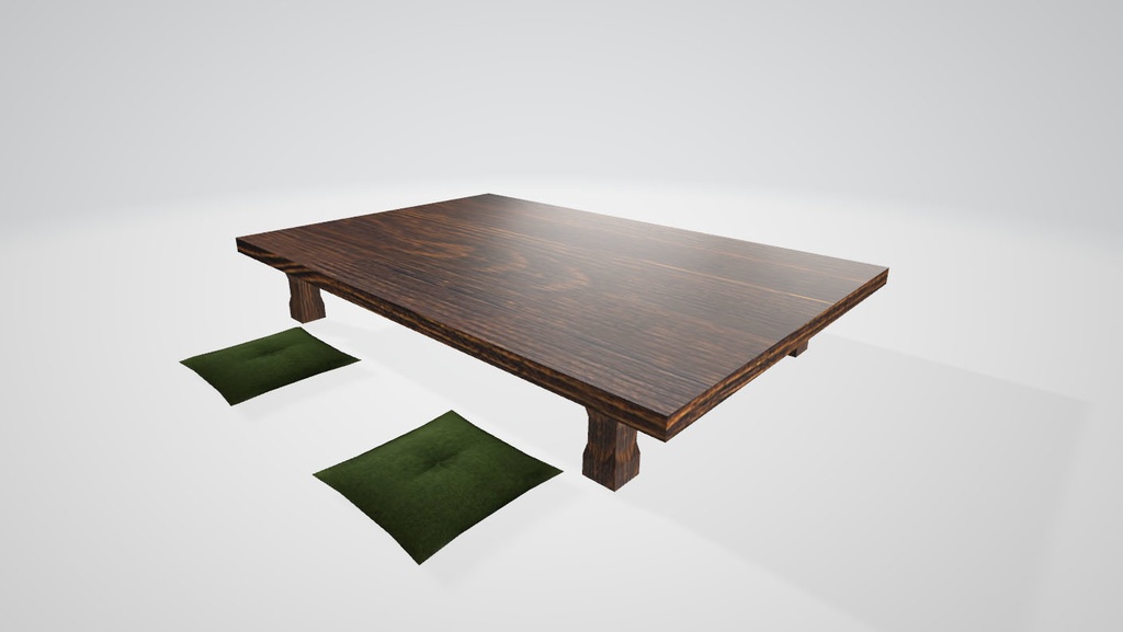 机と座布団【3Dモデル、VRC】