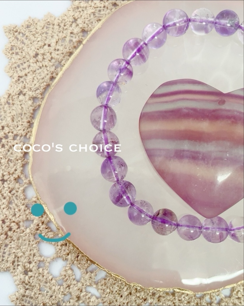「Amethyst Elestial✖️ Fluorite　Heart❤︎」