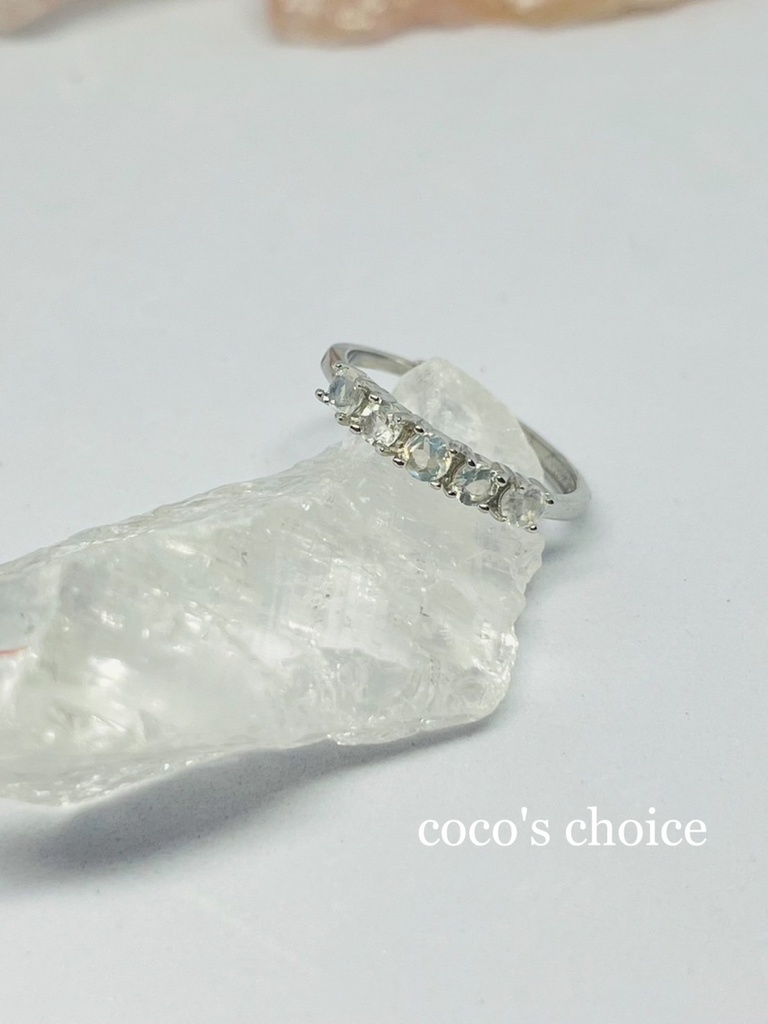 「half eternity moon stone ring」