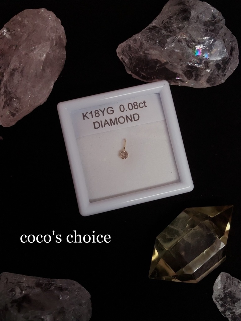 「K18 diamond： pendant top」