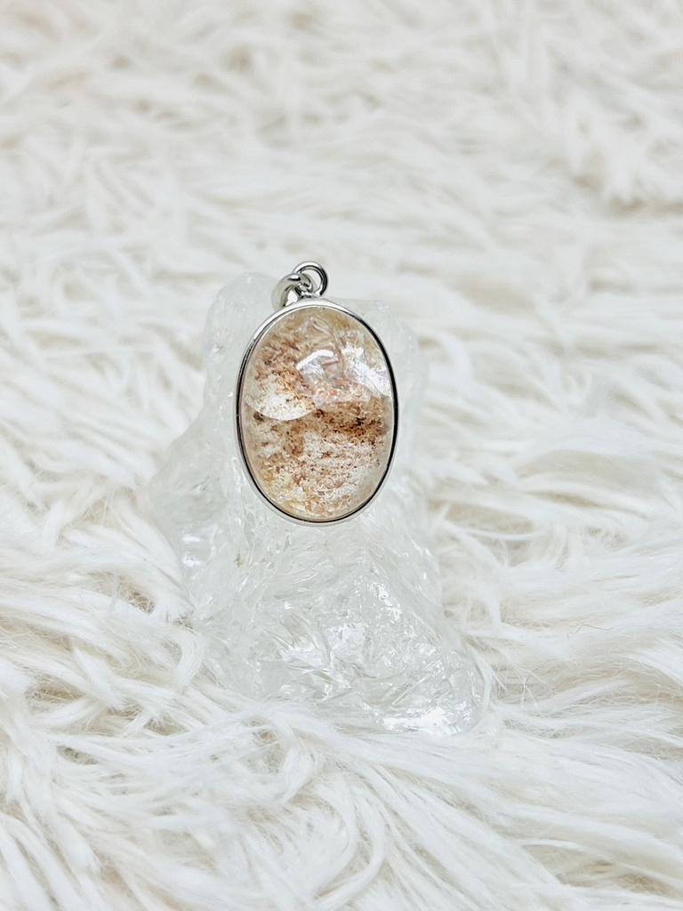 「pink Garden pendant top /アイリス入り🌈」