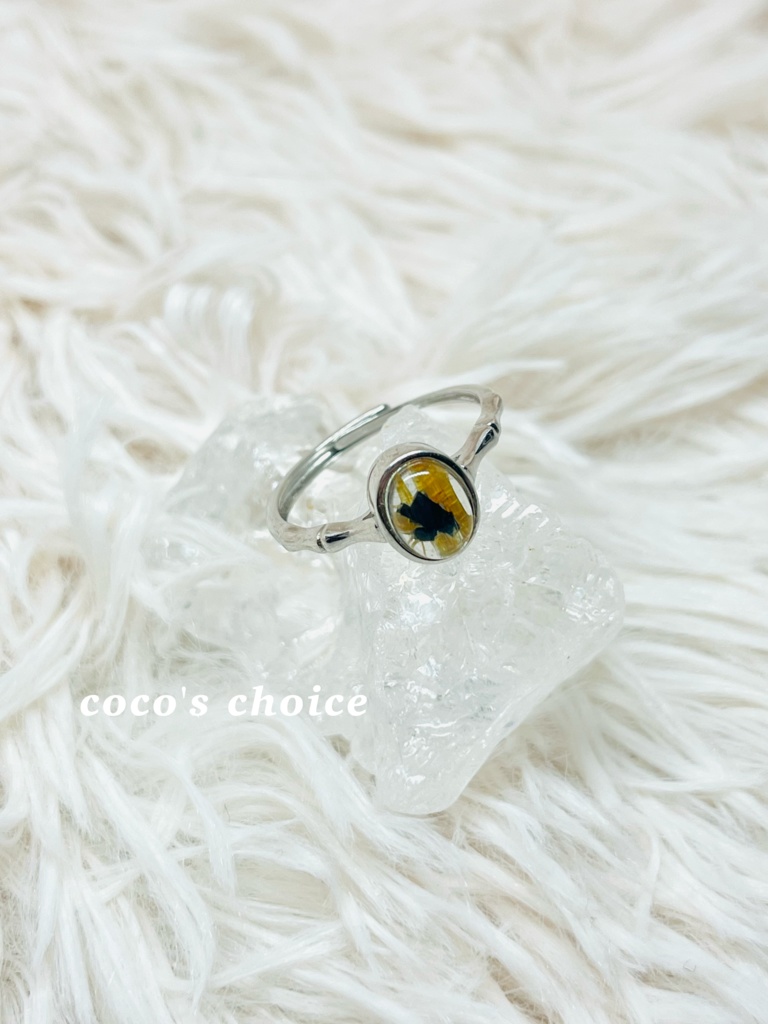 「Hematite Rutilated ：ring🌻」