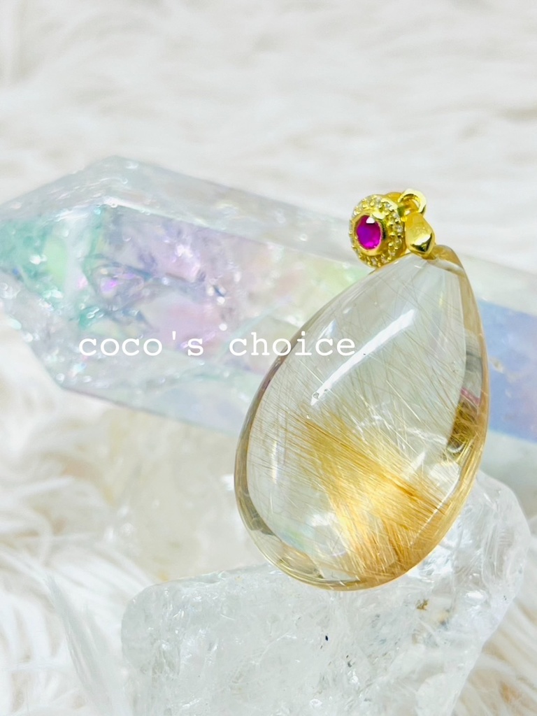 「gold rutile：pendant top①」