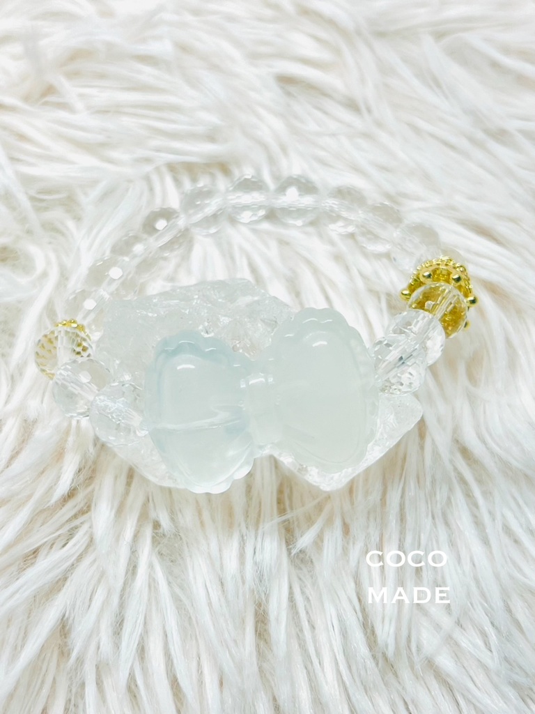 「Fluorite ribbon🎀：Clear Quartz」