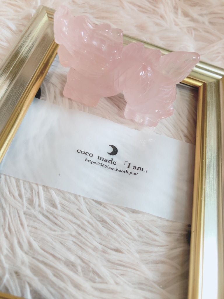 「 Rose Quartz：dragon carving」