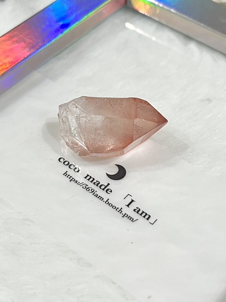 「①strawberry pink  Lemurian：ミナスジェライス州ディアマンティーナ産🇧🇷」