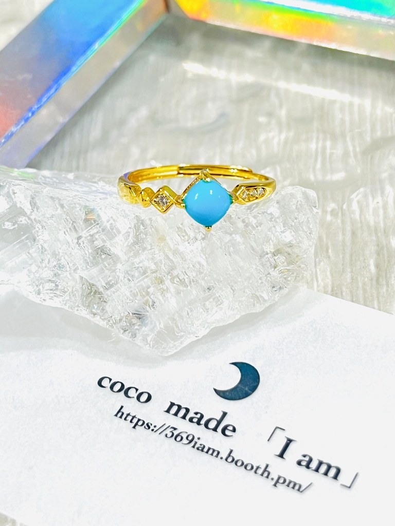 希少「sleeping beauty眠り姫ーturquoise ring」