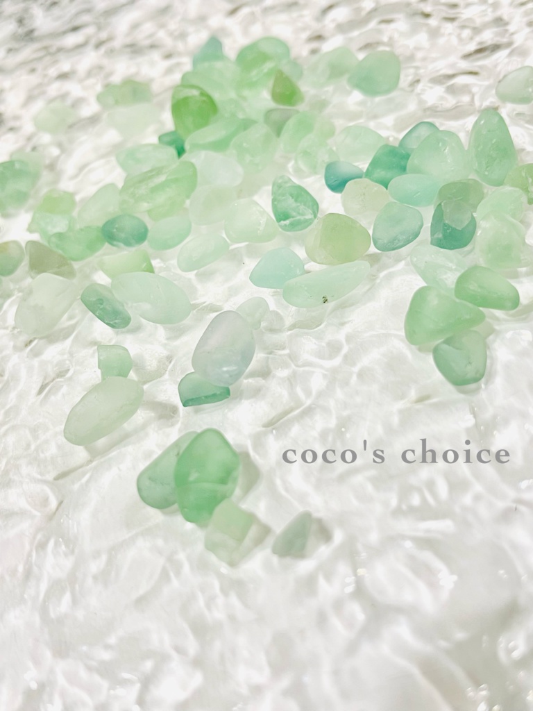 「mint green Fluorite：さざれ石90g」