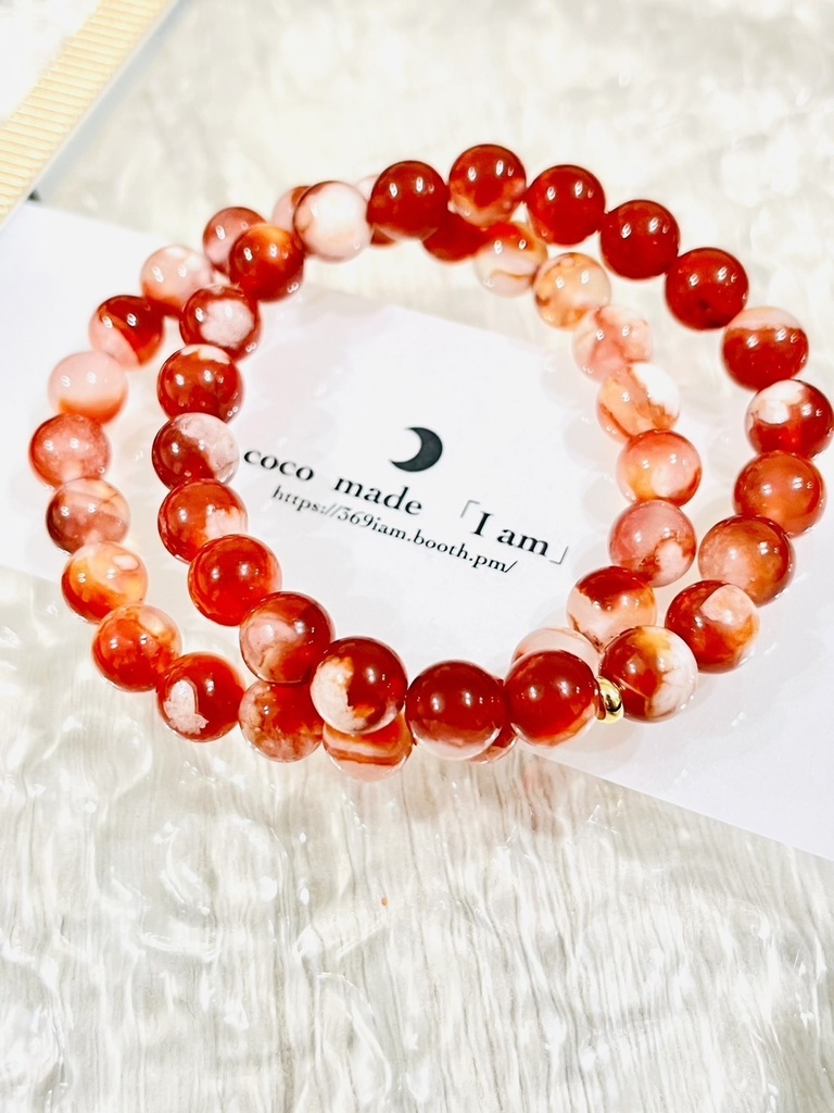 「red Cherry blossom agate①」