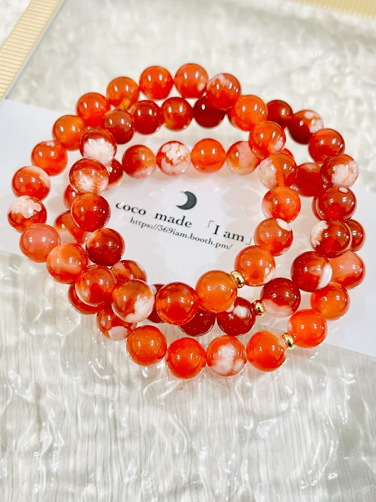 「red Cherry blossom agate③」