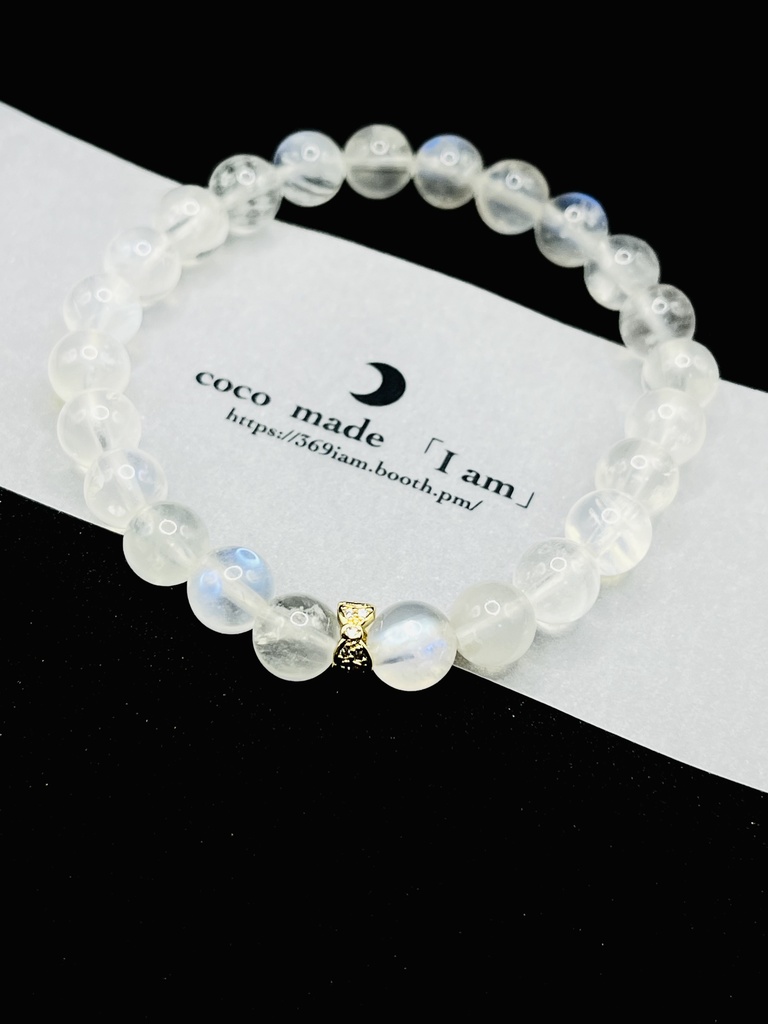 新月の夜「 moon stone /White labradorite」