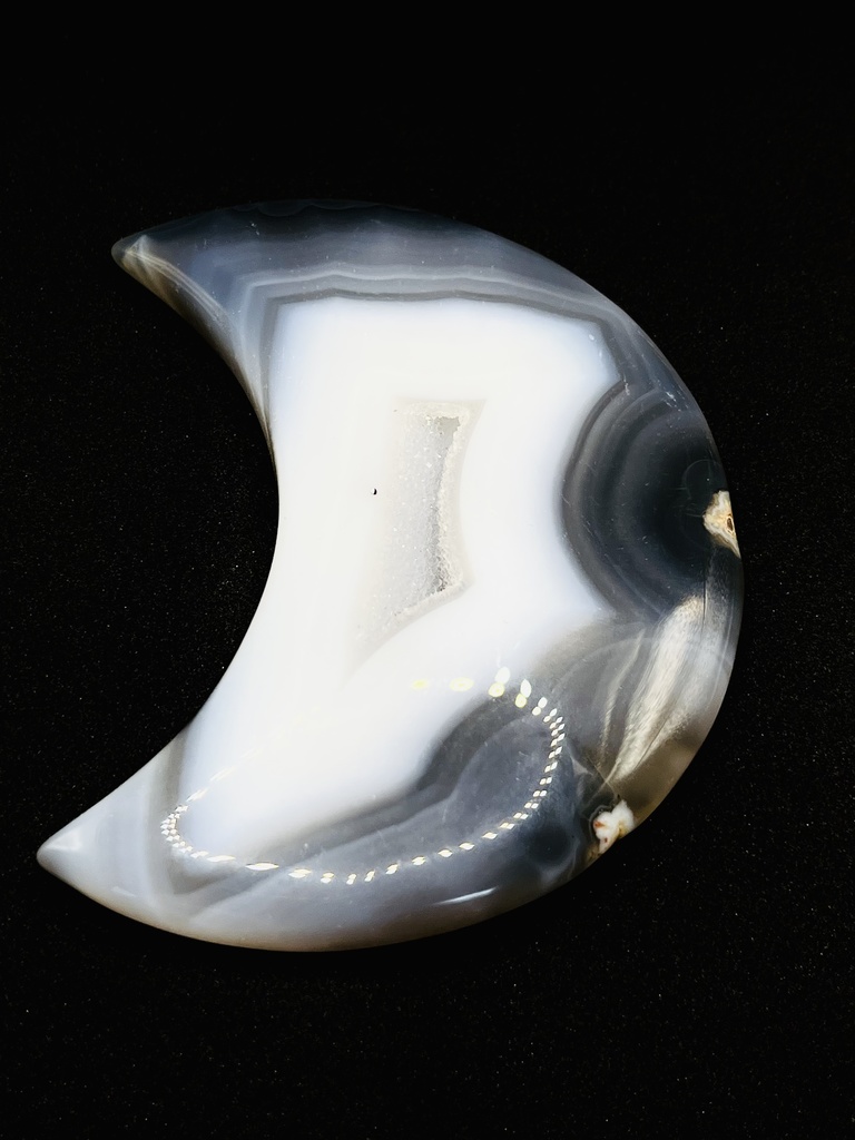 新月の夜「moon 🌚agate plate❶」