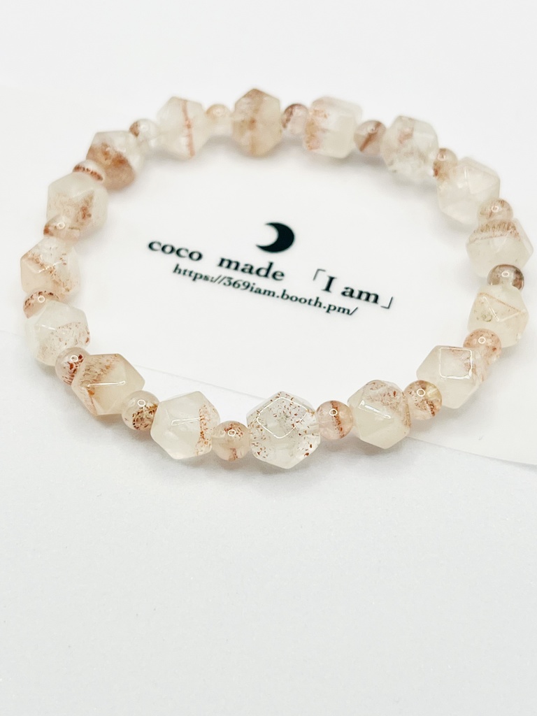 「super seven：strawberry Quartz cut bracelet①🍓❤️‍🔥」