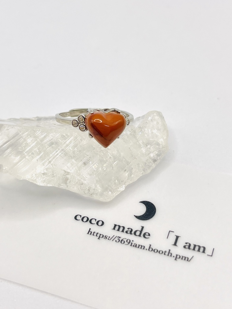 レア「世界文化遺産：佐渡赤玉Heart ring❤︎②」