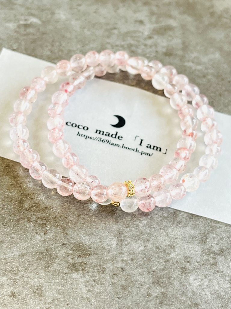 「pinkEpidote：pink strawberry quartz🍓」