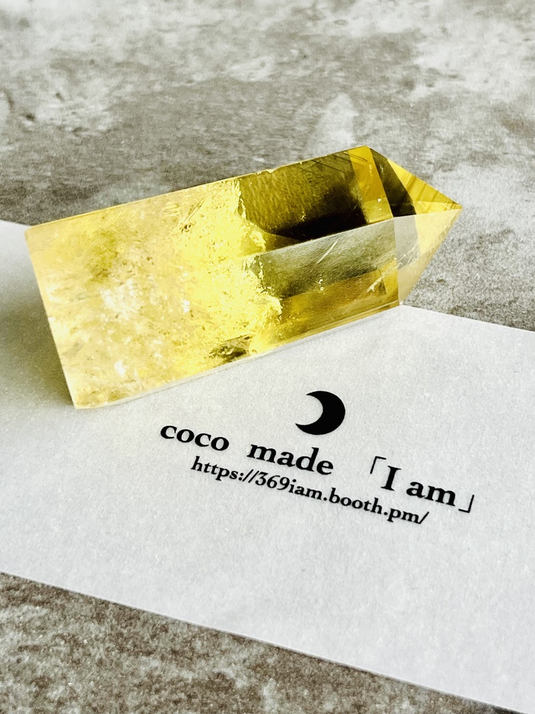 希少「natural citrine：point③：ファントム&虹」