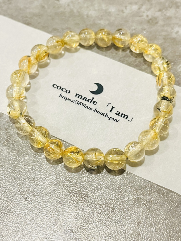 「gold Titin Rutilequartz：hematite入り」