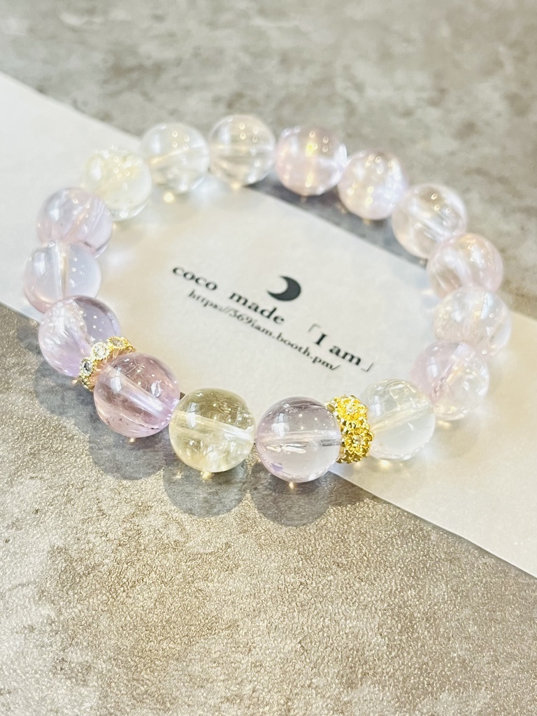 高品質「9月の誕生石：Kunzite× Hiddenite×Triphane」