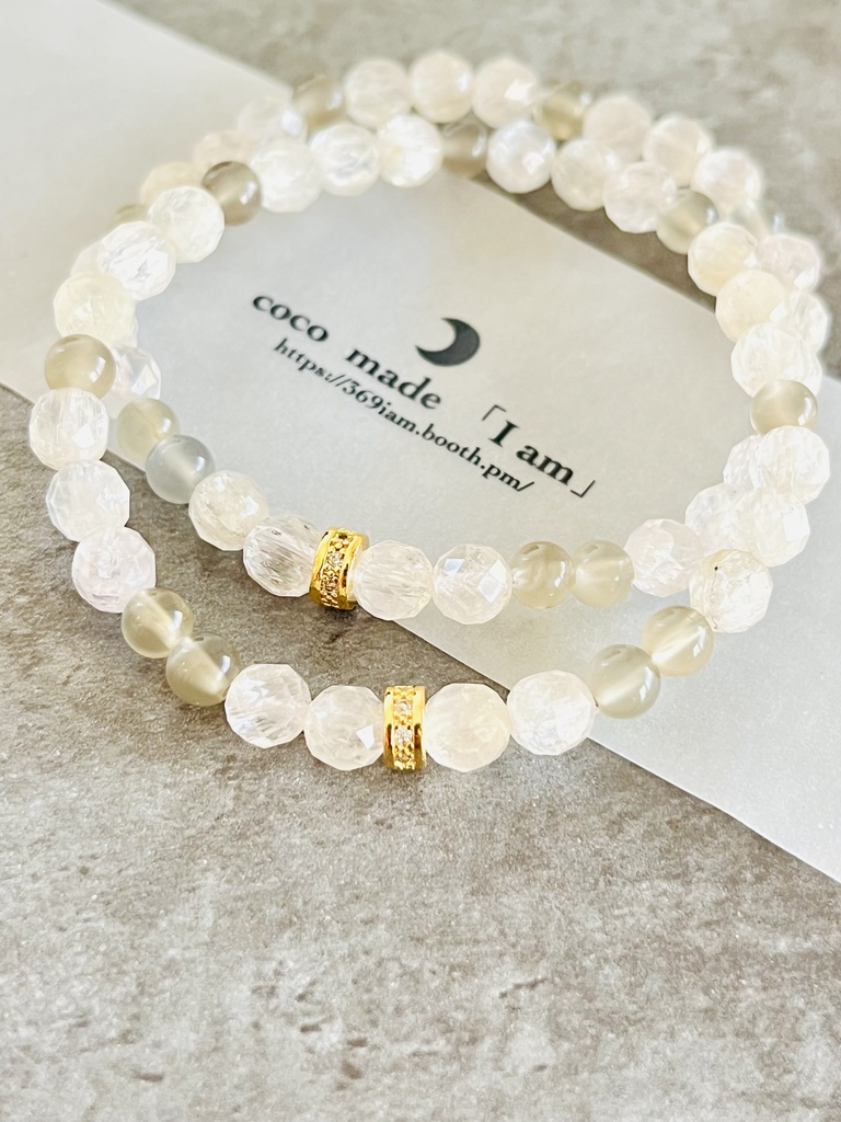 「coco‘made: KUNZITE × GRAY MOONSTONE🌕」