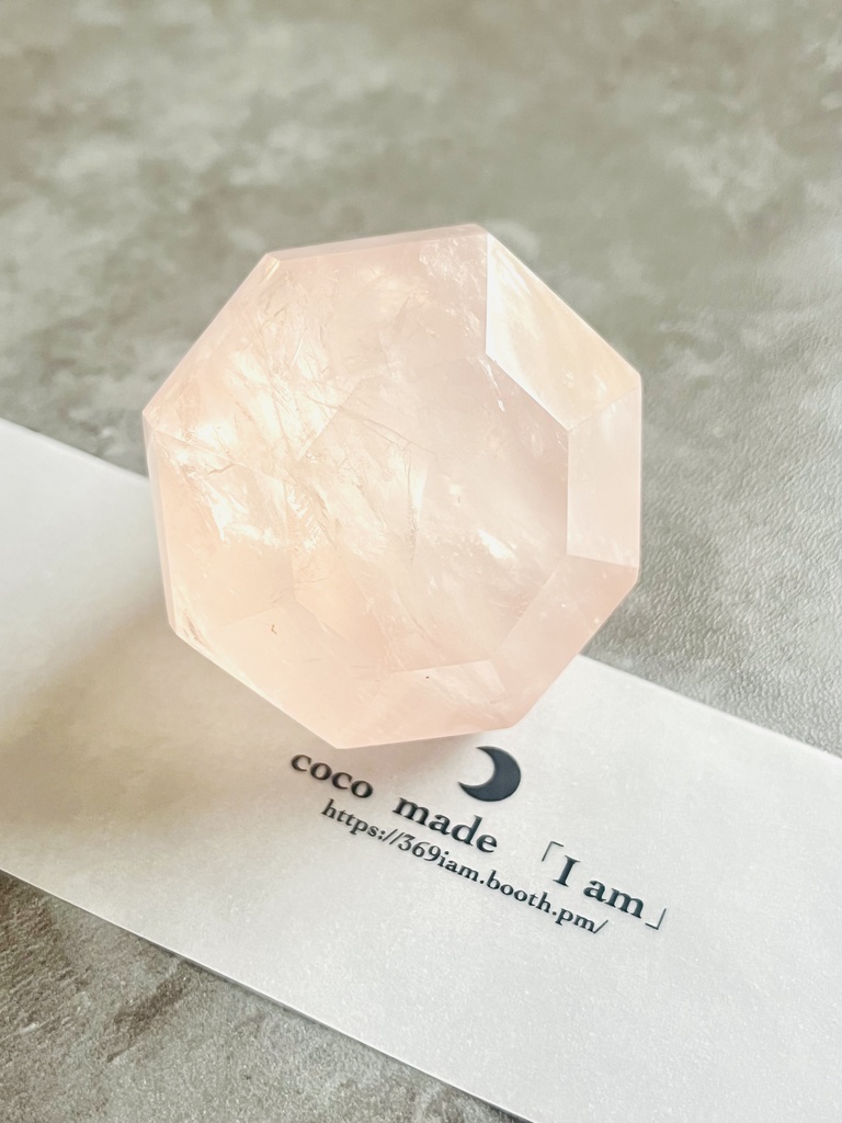 「Rose quartz：diamond cut①」