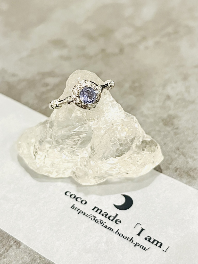 「おみくじtanzanite：circular ring」