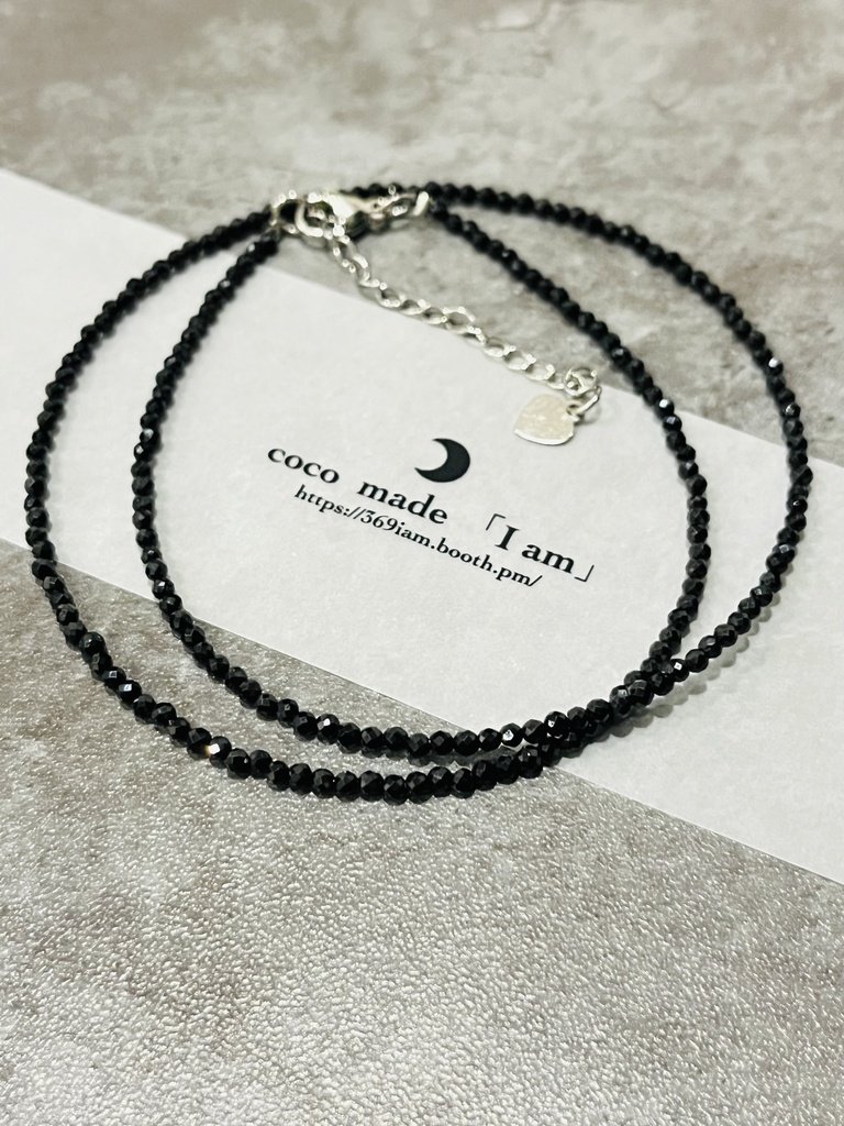 「black spinelーnecklace①」