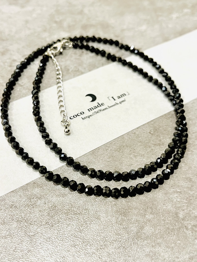 「black spinelーnecklace②」