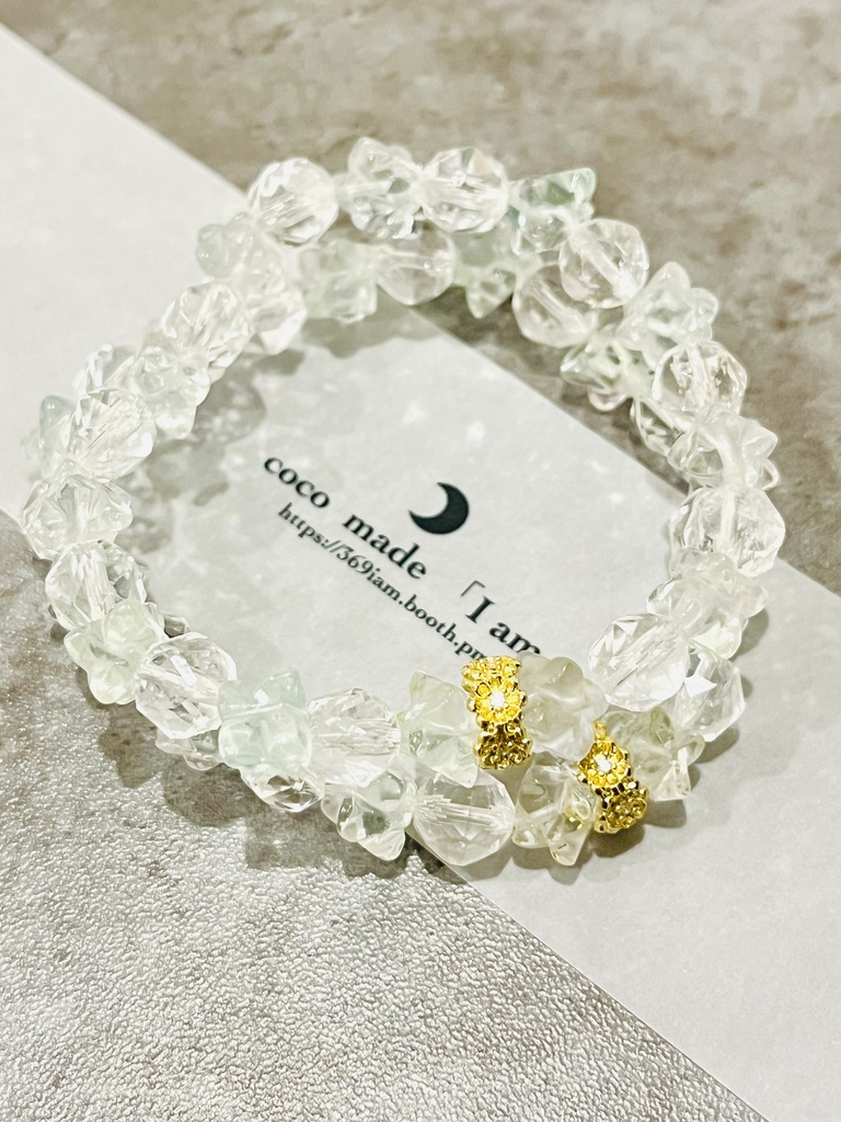 「Fluorite  Merkaba Star ×clear quartz cut」